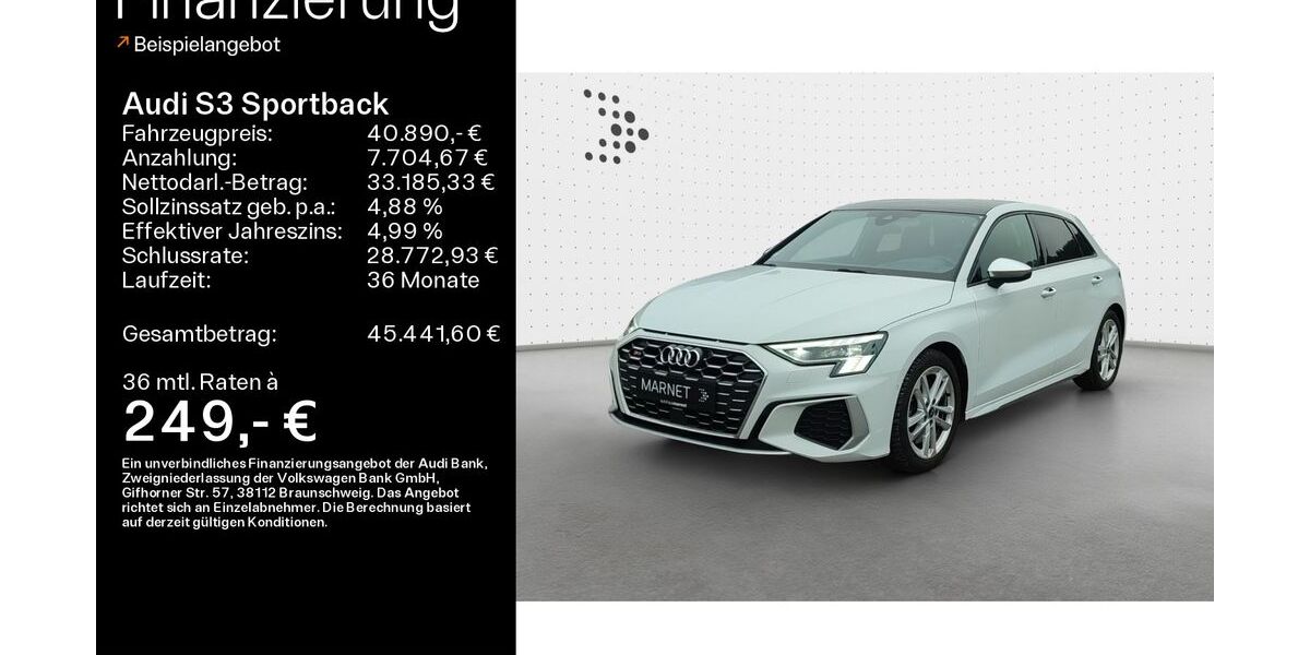 Audi S3 28.935 km 40.390 &euro; Heidenheim a. d. B. 89520