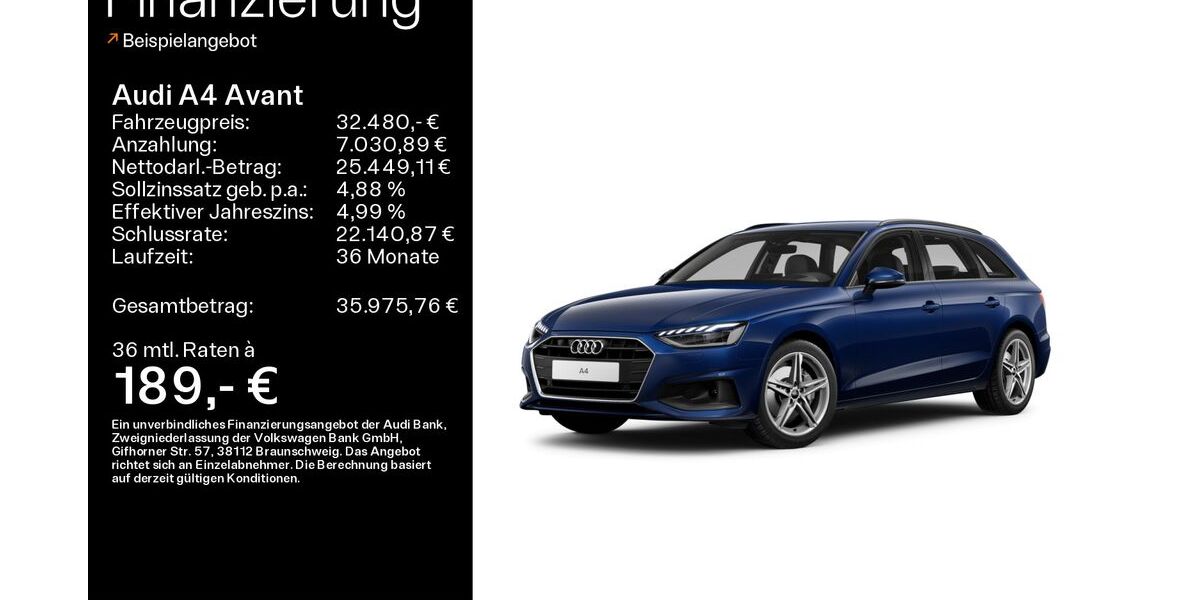 Audi A4 17.485 km 32.480 &euro; Heidenheim a. d. B. 89520